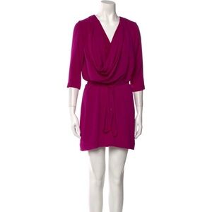 Diane Von Furstenberg Magenta Mini Dress